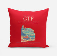 Thumbnail for Great Falls International Airport (GTF) design on red pillow