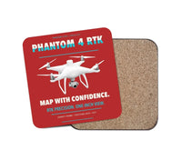 Thumbnail for DJI Phantom 4 RTK design on red 1 piece coaster