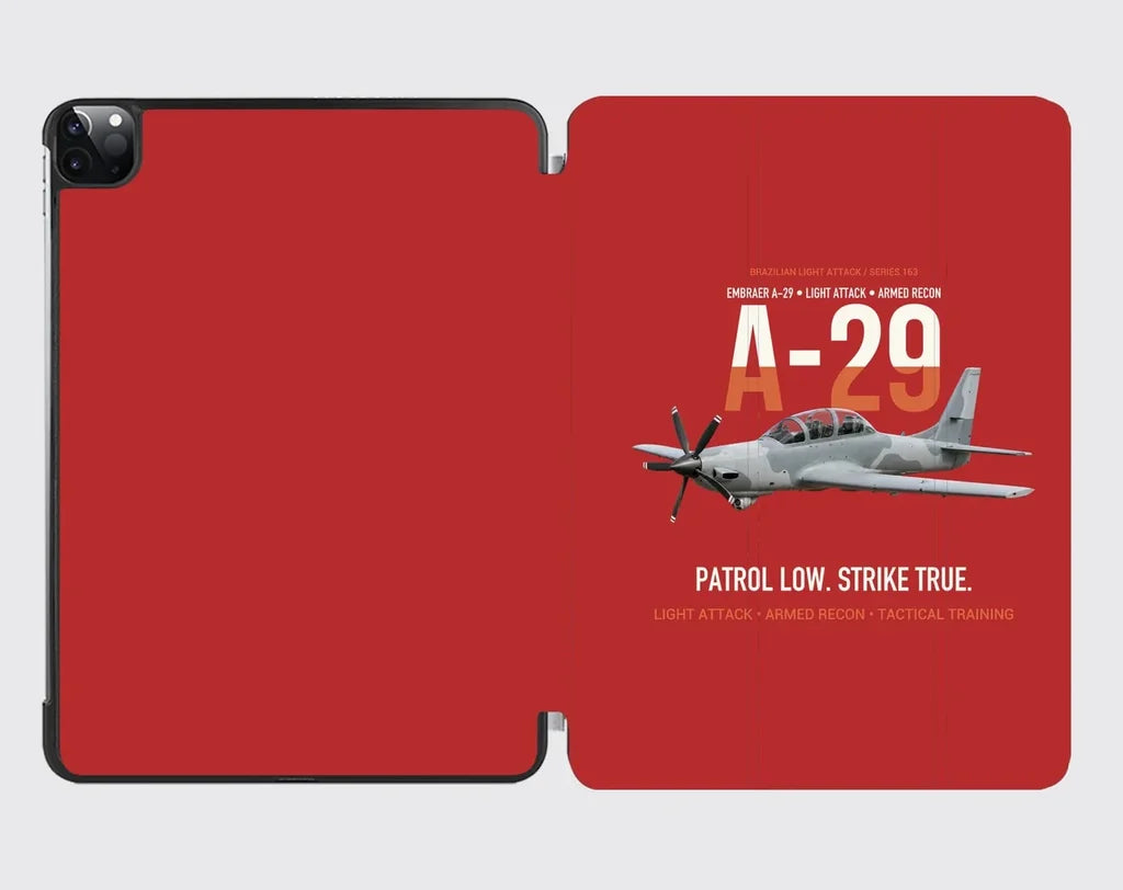 A-29 Super Tucano Light Attack design on red ipad tablet case