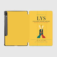 Thumbnail for Lyon-Saint Exupéry Airport (LYS) design on yellow samsung tablet tablet case