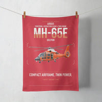Thumbnail for Airbus MH-65E Dolphin design on red towel