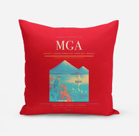 Thumbnail for Augusto C. Sandino International Airport (MGA) design on red pillow