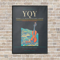 Thumbnail for Sydney–J.A. Douglas McCurdy Airport YQY vertical canvas print - framed - gray background