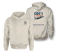 Thumbnail for British Aerospace Sea Harrier FRS.1 design on khaki double-side hoodie, double-side print
