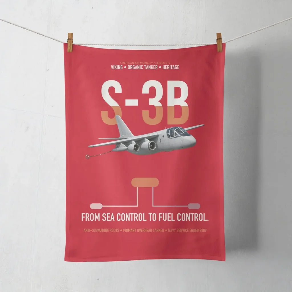 S-3B Viking design on red towel