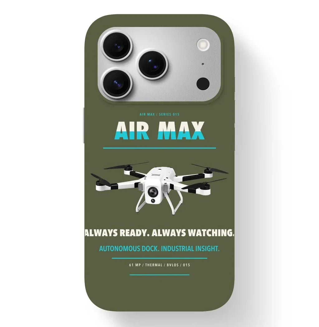 Percepto Air Max Case design on green army iphone case