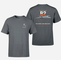 Thumbnail for Avro Vulcan B2 design on gray t-shirt, double-side print