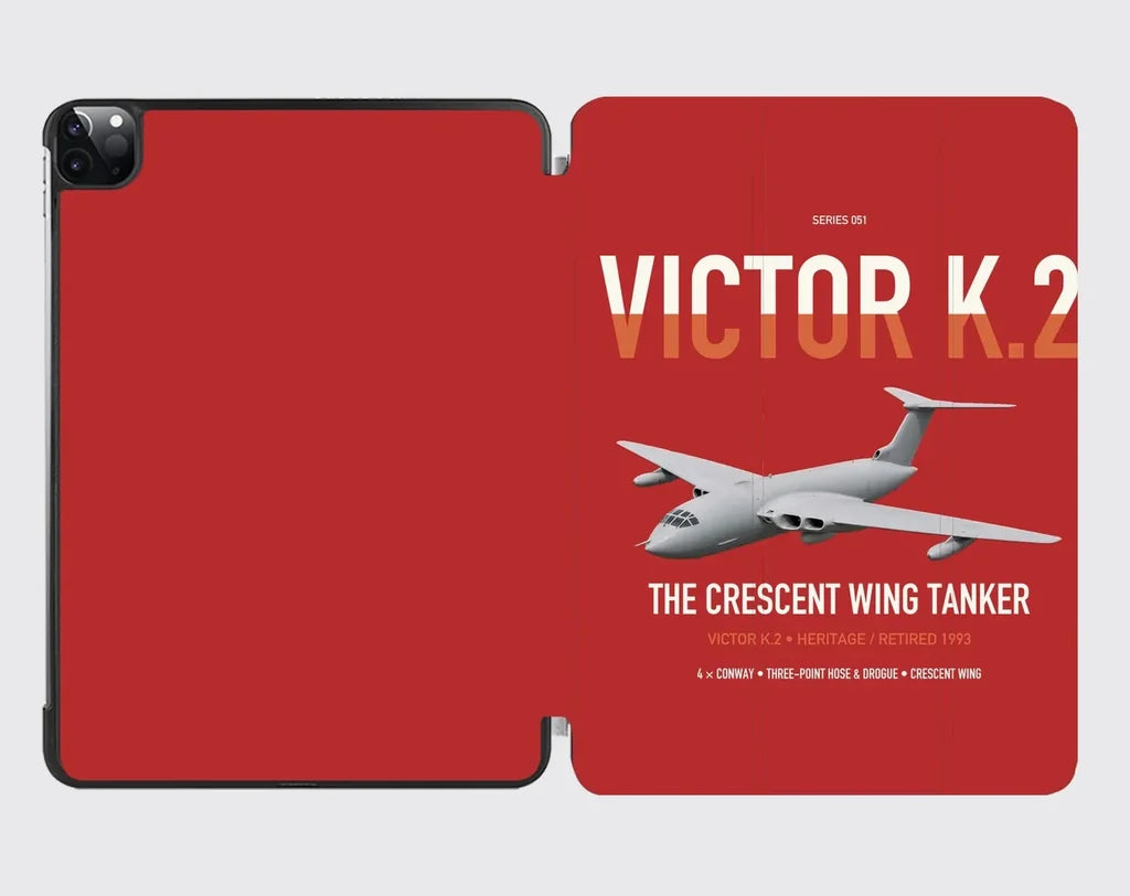 Handley Page Victor K.2 design on red ipad tablet case