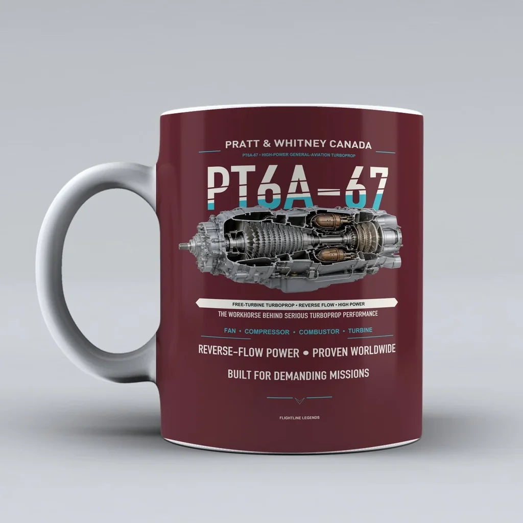 Mug design on dark red pt6a 67