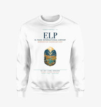 Thumbnail for El Paso International Airport (ELP) design on white sweatshirt