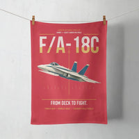 Thumbnail for F-A-18C Hornet design on red towel