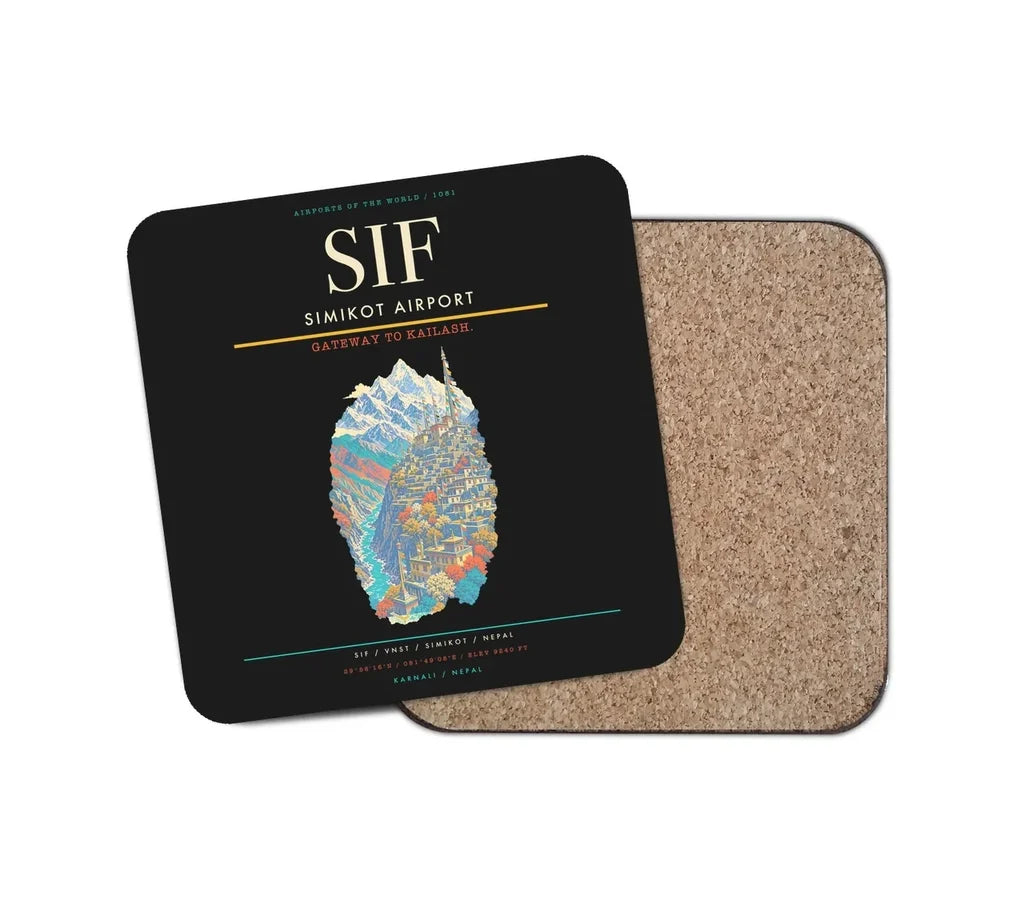 Simikot Airport SIF Coaster 1-Piece - Black