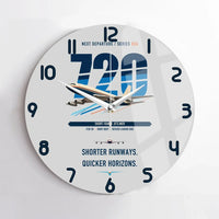 Thumbnail for Boeing 720B design on light gray no frame wall clock