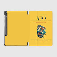 Thumbnail for San Francisco International Airport (SFO) design on yellow samsung tablet tablet case