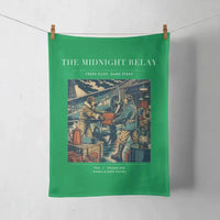 Thumbnail for VINTAGE G4149 - The Midnight Relay - Designed Towels design on green