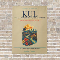 Thumbnail for Kuala Lumpur International Airport KUL vertical canvas print - no frame - beige background