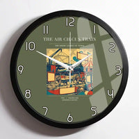 Thumbnail for VINTAGE G4037 - The Air Circus Train - Designed Wall Clocks design on greenarmy framed