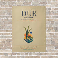Thumbnail for King Shaka International Airport DUR vertical canvas print - no frame - beige background