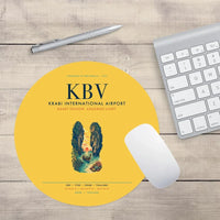 Thumbnail for Krabi International Airport (KBV) design on yellow round mouse pad