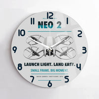 Thumbnail for DJI Neo 2 design on light gray no frame wall clock