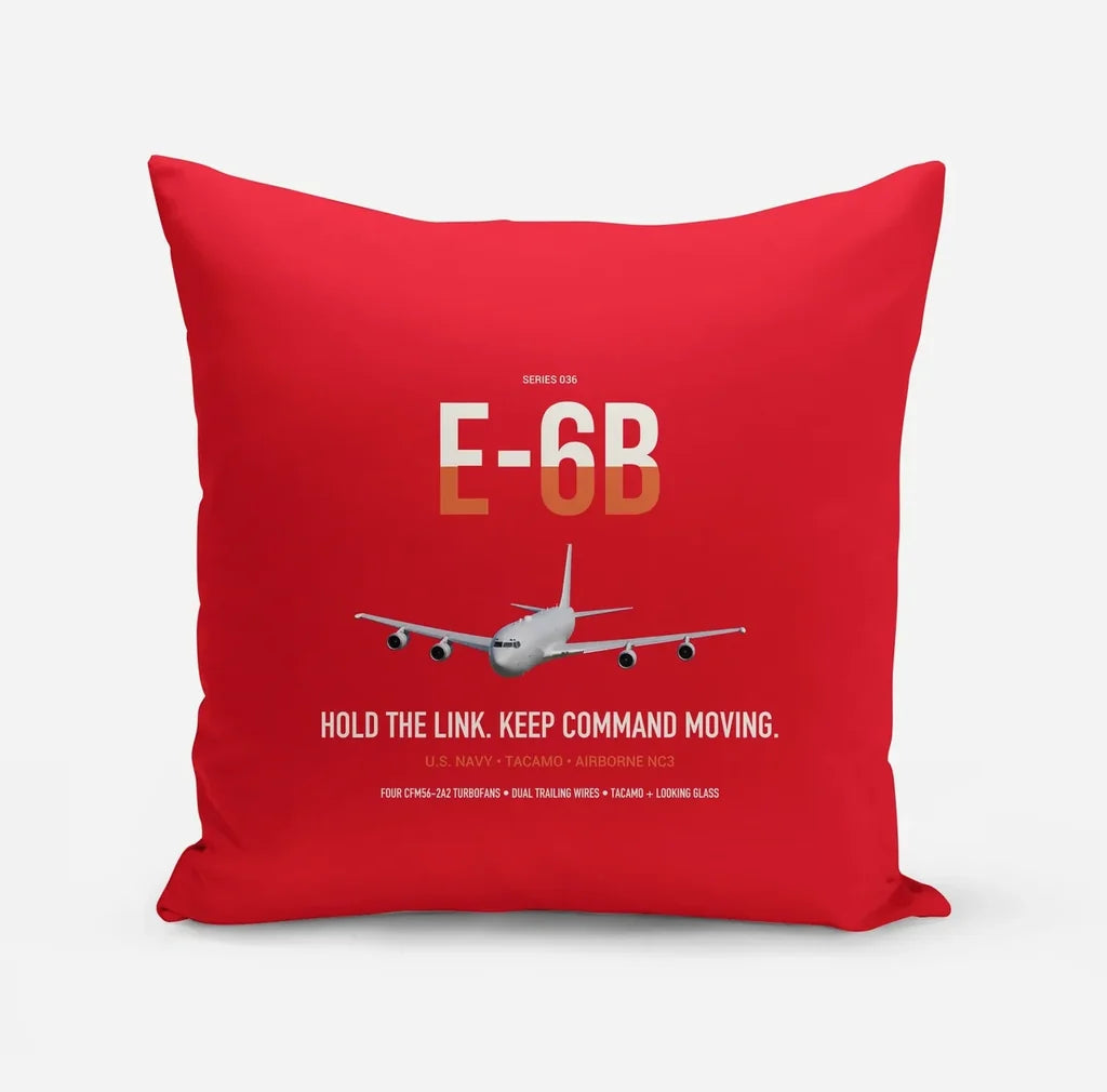 E-6B Mercury design on red pillow
