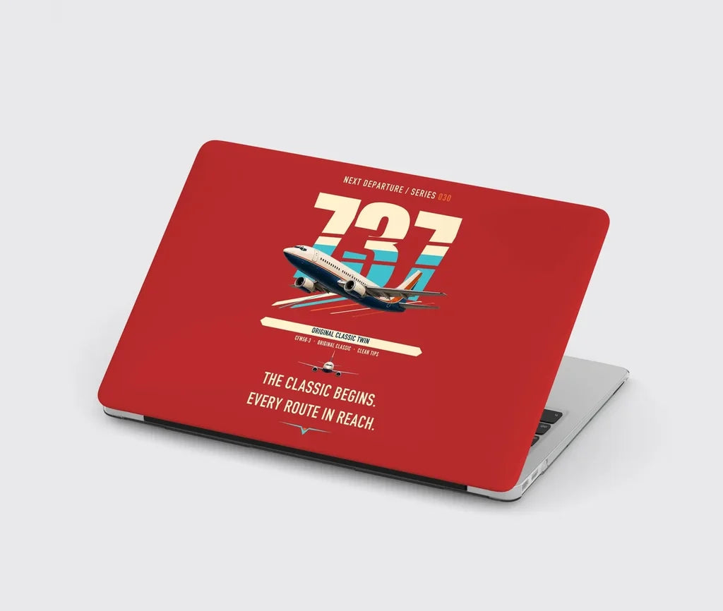 Boeing 737-300 Classic design on red MacBook case