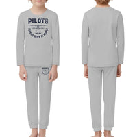 Thumbnail for Pilots Looking Down at People Since 1903 children pajamas - Light Gray