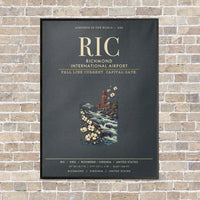 Thumbnail for Richmond International Airport RIC vertical canvas print - framed - gray background