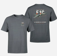 Thumbnail for Dassault Mirage F1C design on gray t-shirt, double-side print