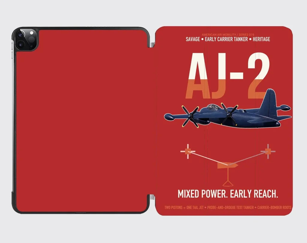 AJ-2 Savage Tanker design on red ipad tablet case
