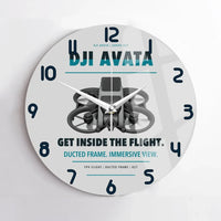 Thumbnail for DJI Avata design on light gray no frame wall clock