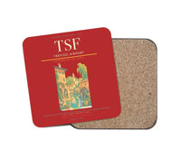 Thumbnail for Treviso Airport (TSF) design on red 1 piece coaster