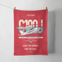 Thumbnail for Cessna 180J Skywagon design on red towel