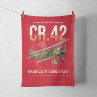 Thumbnail for Fiat CR.42 Falco design on red towel