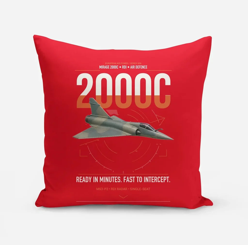 Dassault Mirage 2000C RDI design on red pillow