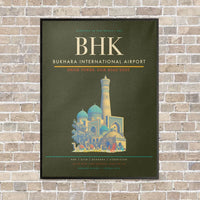 Thumbnail for Bukhara International Airport BHK - Canvas Framed - Green Army