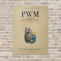 Thumbnail for Portland International Jetport PWM vertical canvas print - no frame - beige background