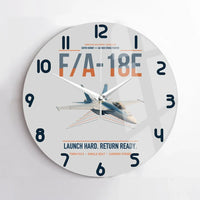Thumbnail for F-A-18E Super Hornet design on light gray no frame wall clock