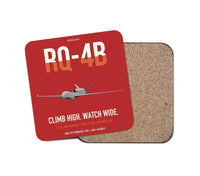 Thumbnail for RQ-4B Global Hawk design on red 1 piece coaster