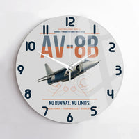 Thumbnail for AV-8B Harrier II design on light gray no frame wall clock