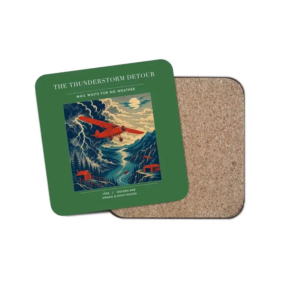 The Thunderstorm Detour - Designed Coasters design on green 1-piece