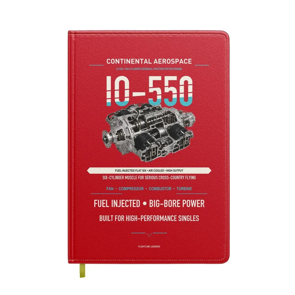 IO-550 design on red notebook