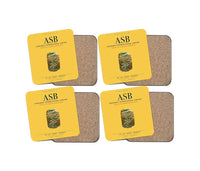 Thumbnail for Ashgabat International Airport (ASB) design on yellow 4 pieces set coaster