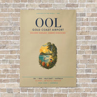Thumbnail for Gold Coast Airport OOL vertical canvas print - no frame - beige background