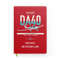 Thumbnail for Diamond DA40 design on red notebook