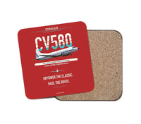 Thumbnail for Convair 580 design on red 1 piece coaster