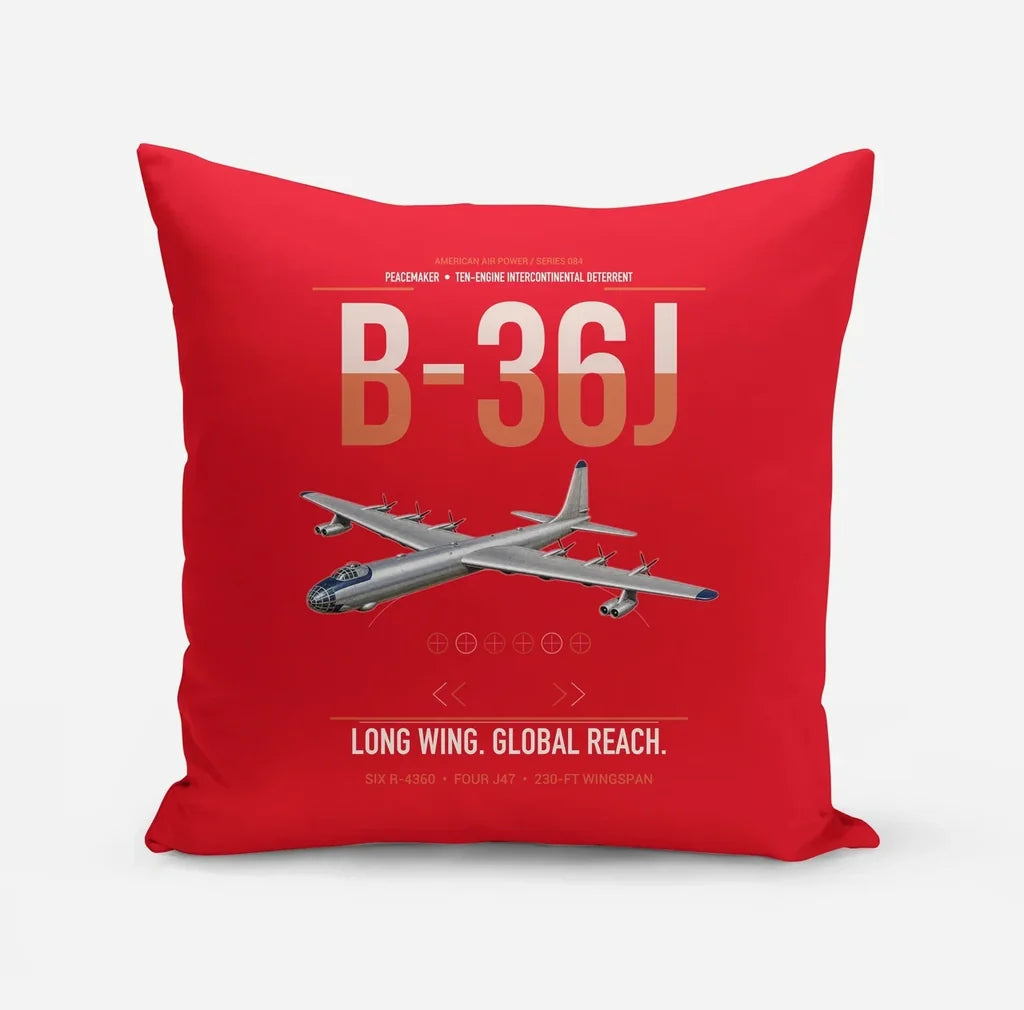 B-36J Peacemaker design on red pillow