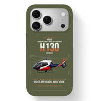 Thumbnail for Airbus H130 design on green army magsafe iphone case, for iPhone 17 Pro