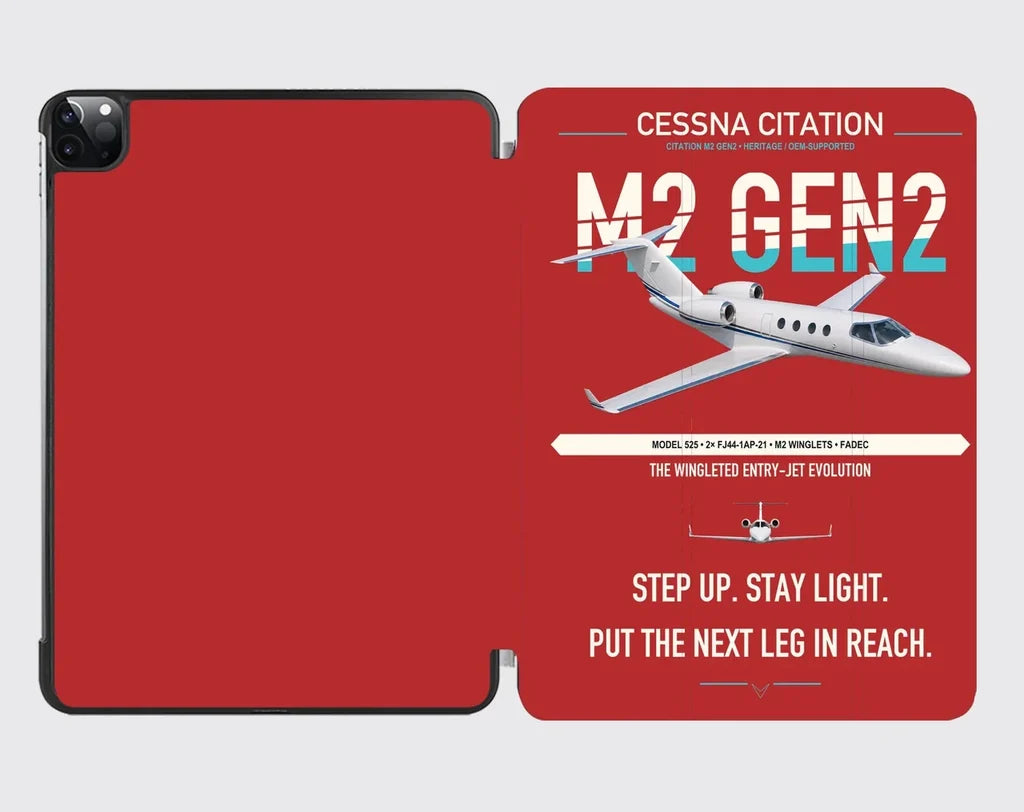 Cessna Citation M2 Gen2 design on red ipad tablet case