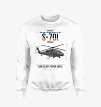 Thumbnail for Sikorsky S-70i FIREHAWK design on white sweatshirt